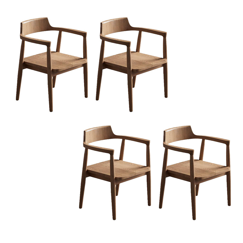 Contemporary Kitchen Dining Chair Solid Wood Side Chair in Walnut