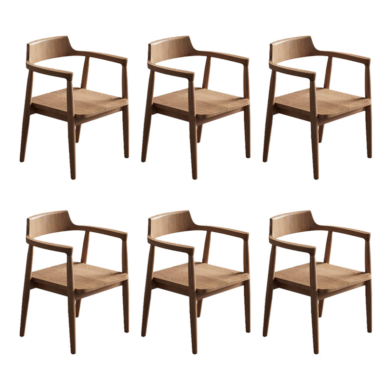 Contemporary Kitchen Dining Chair Solid Wood Side Chair in Walnut