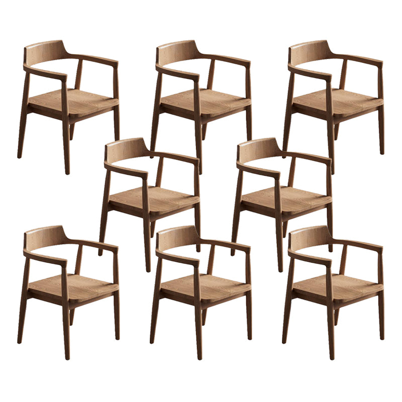 Contemporary Kitchen Dining Chair Solid Wood Side Chair in Walnut