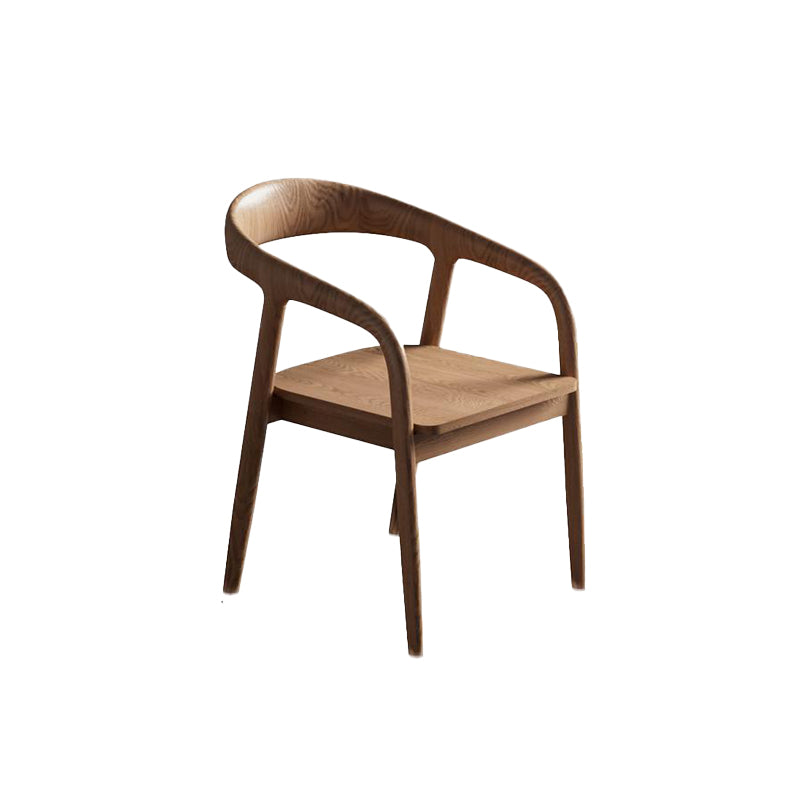 Contemporary Kitchen Dining Chair Solid Wood Side Chair in Walnut