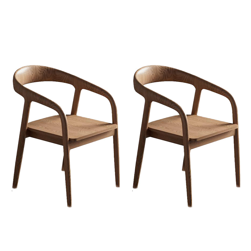 Contemporary Kitchen Dining Chair Solid Wood Side Chair in Walnut