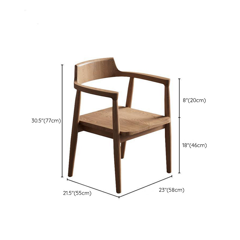 Contemporary Kitchen Dining Chair Solid Wood Side Chair in Walnut