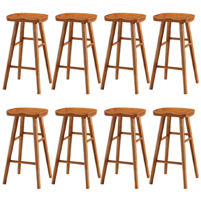 Solid Wood Bar Stool Modern Backless Counter Stool for Bristol