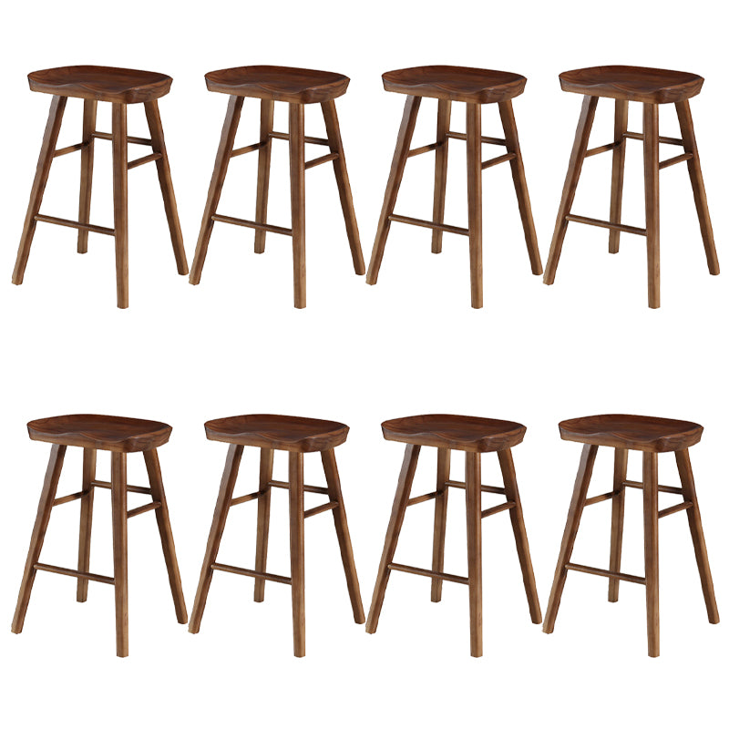 Solid Wood Bar Stool Modern Backless Counter Stool for Bristol