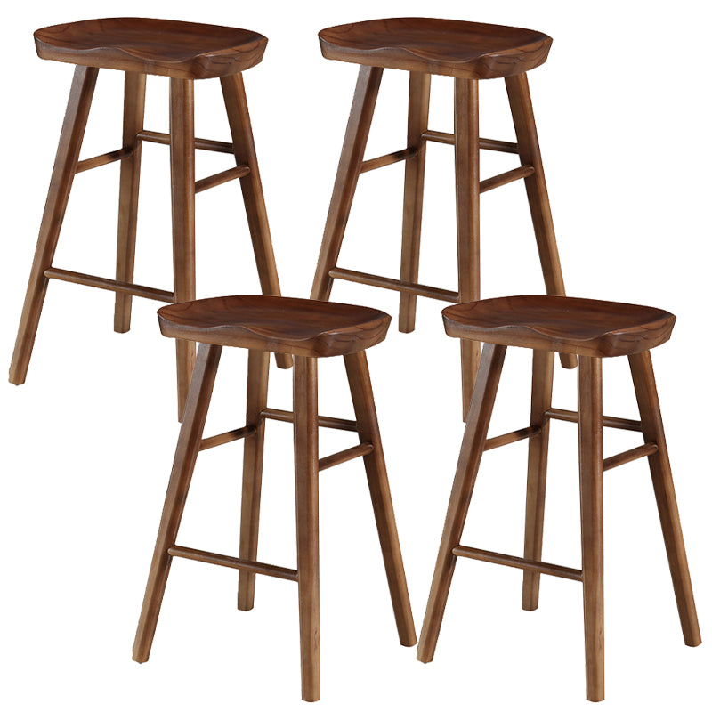 Solid Wood Bar Stool Modern Backless Counter Stool for Bristol