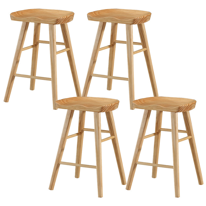 Solid Wood Bar Stool Modern Backless Counter Stool for Bristol