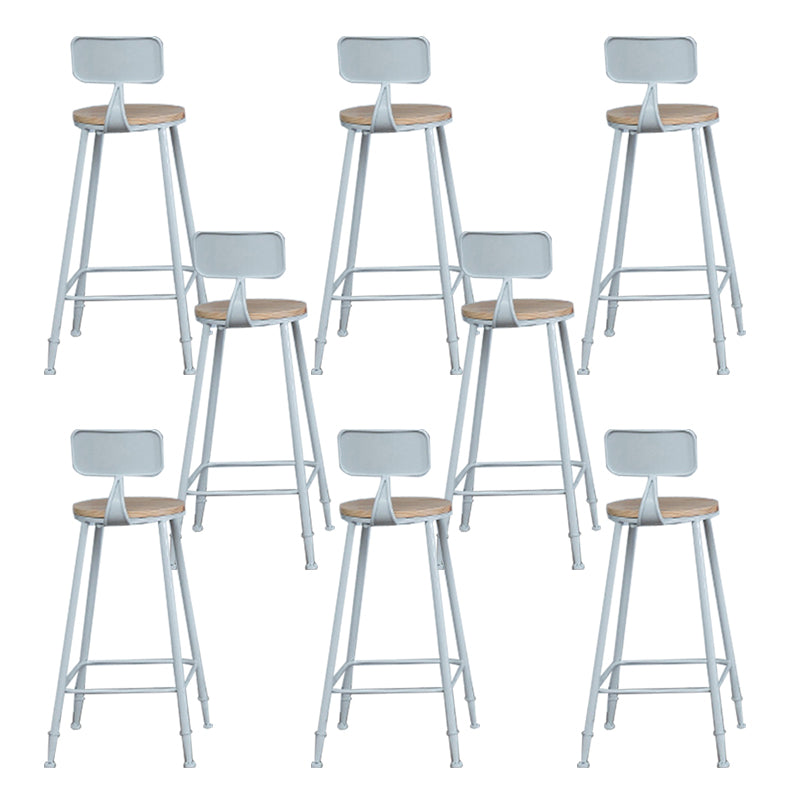 Contemporary Armless Bar Stools Wood Barstools with Footrest