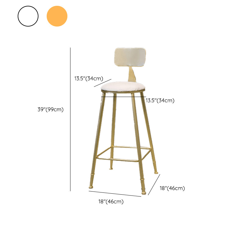 Contemporary Armless Bar Stools Wood Barstools with Footrest