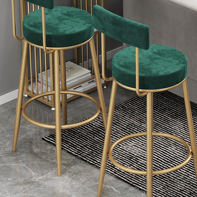 Low Back Metal Barstool Industrial Armless Bar Stool with Footrest