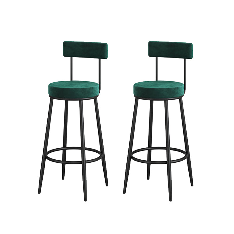 Low Back Metal Barstool Industrial Armless Bar Stool with Footrest