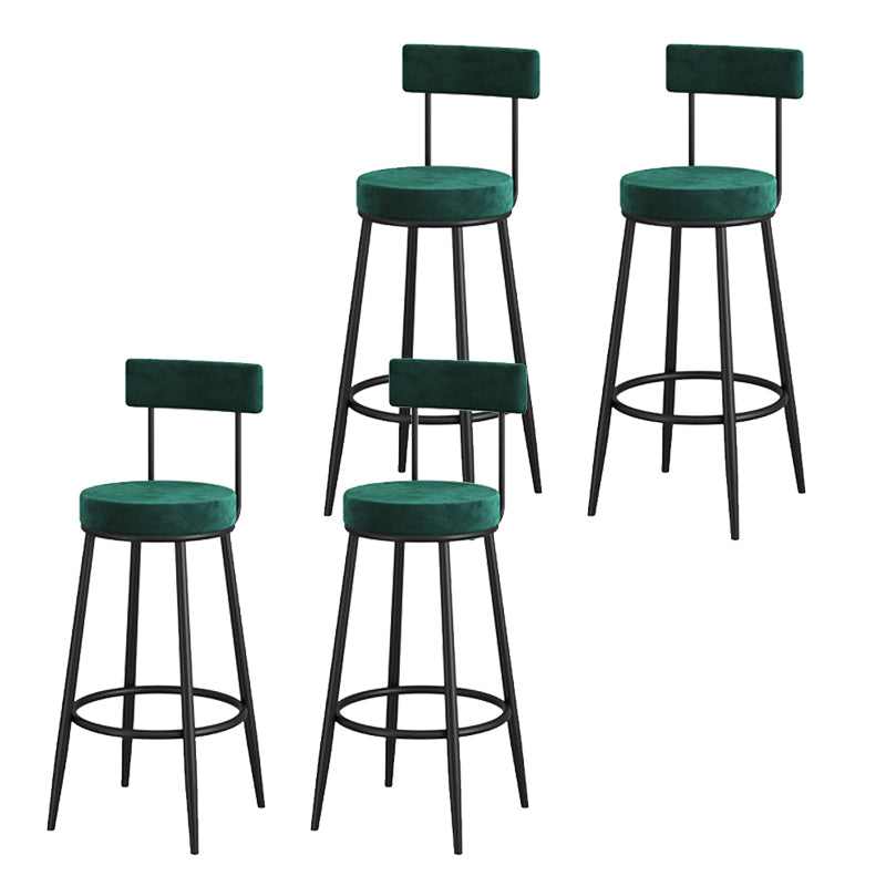Low Back Metal Barstool Industrial Armless Bar Stool with Footrest