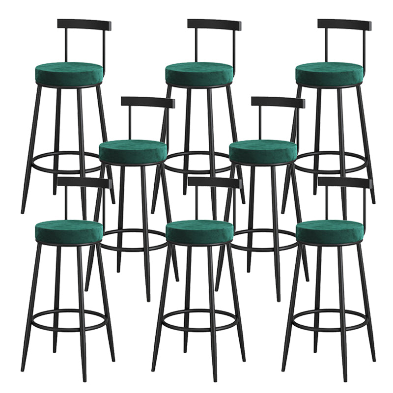 Low Back Metal Barstool Industrial Armless Bar Stool with Footrest