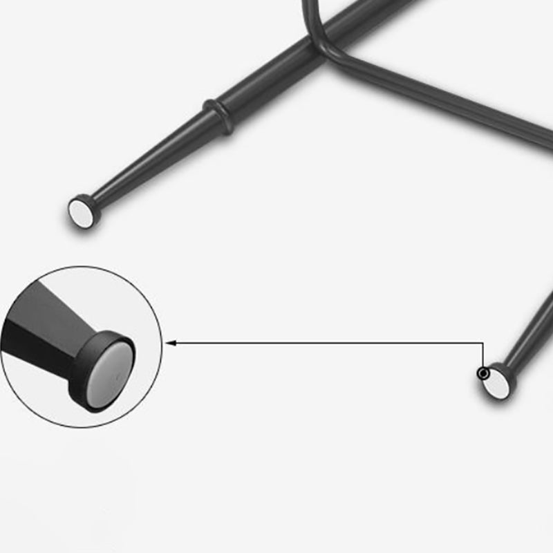 Modern Armless Backrest Counter Stool Iron Bar Stool with Cushion and Pedal for Indoor