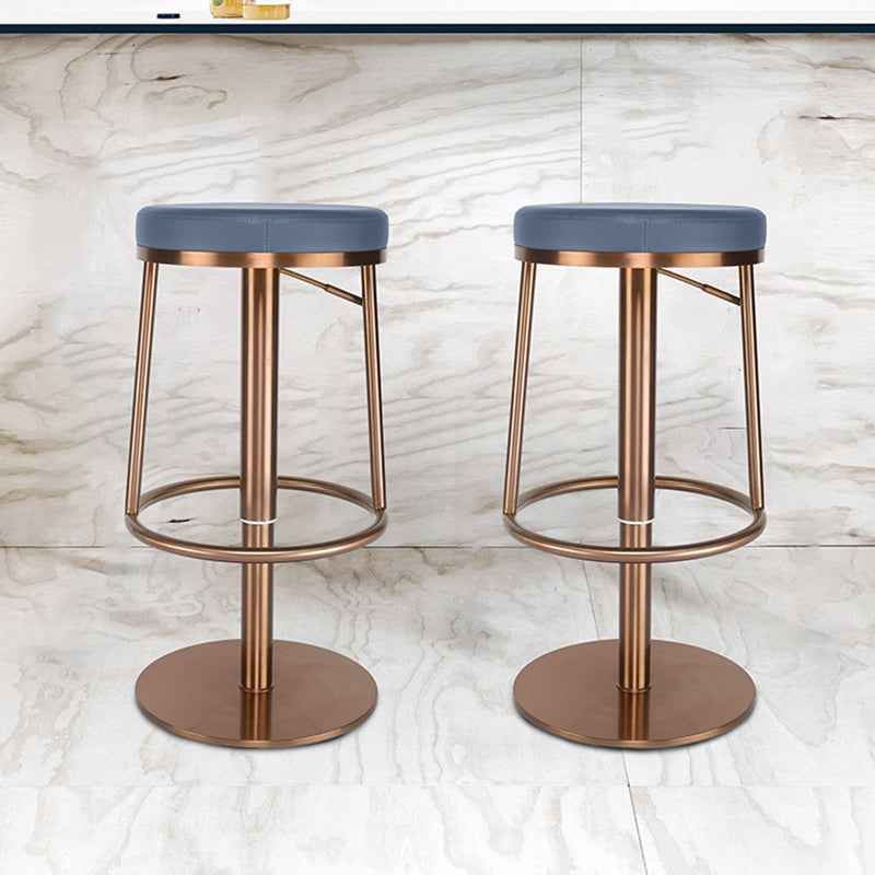 Glam Style Bar Stool Leather Backless Counter Stool for Bristol