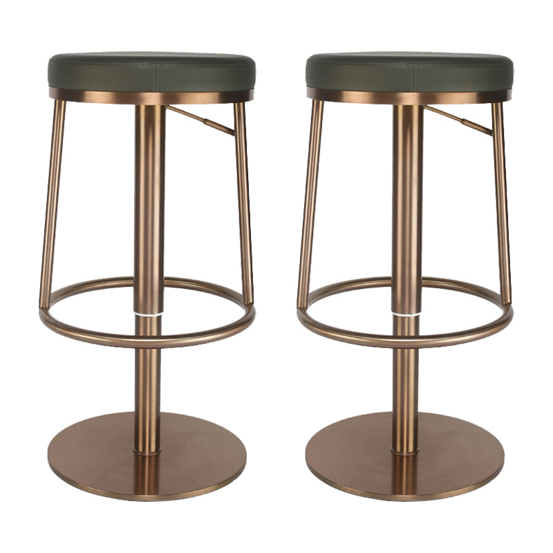 Glam Style Bar Stool Leather Backless Counter Stool for Bristol
