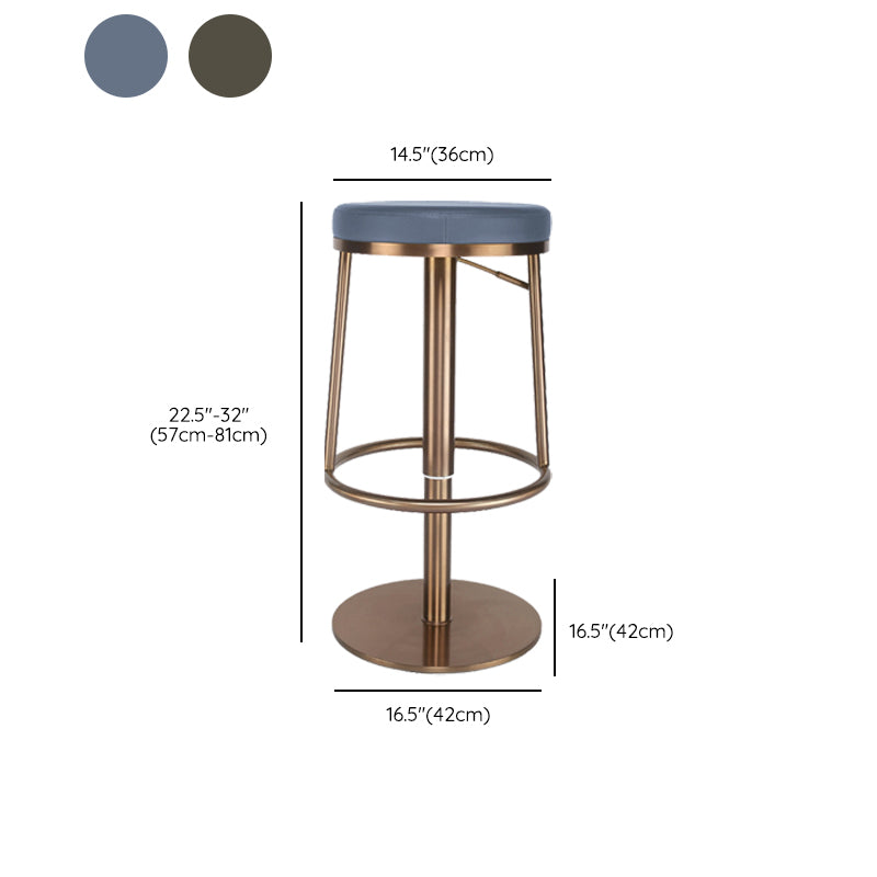 Glam Style Bar Stool Leather Backless Counter Stool for Bristol