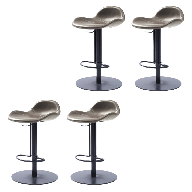 Leather Bar Stool Adjustable Backrest Swivel Counter Stool for Bristol