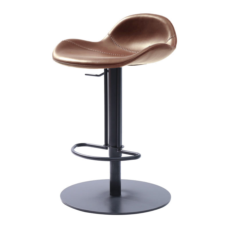 Leather Bar Stool Adjustable Backrest Swivel Counter Stool for Bristol