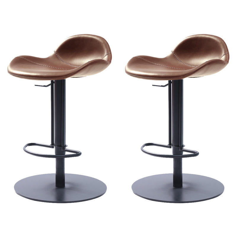 Leather Bar Stool Adjustable Backrest Swivel Counter Stool for Bristol