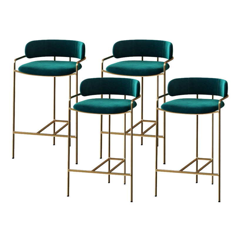 Glam Bar Stool Backrest Upholstered Counter Stool for Bristol