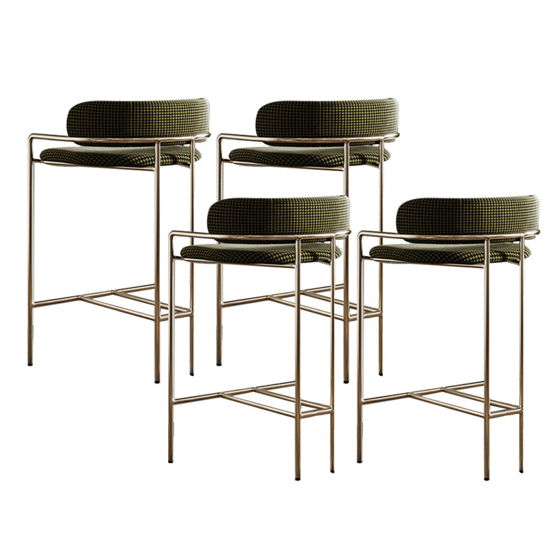 Glam Bar Stool Backrest Upholstered Counter Stool for Bristol