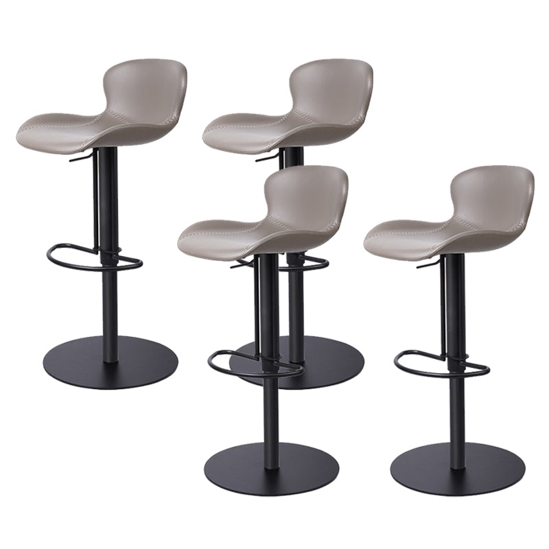 Leather Bar Stool Adjustable Height Backrest Counter Stool for Bristol