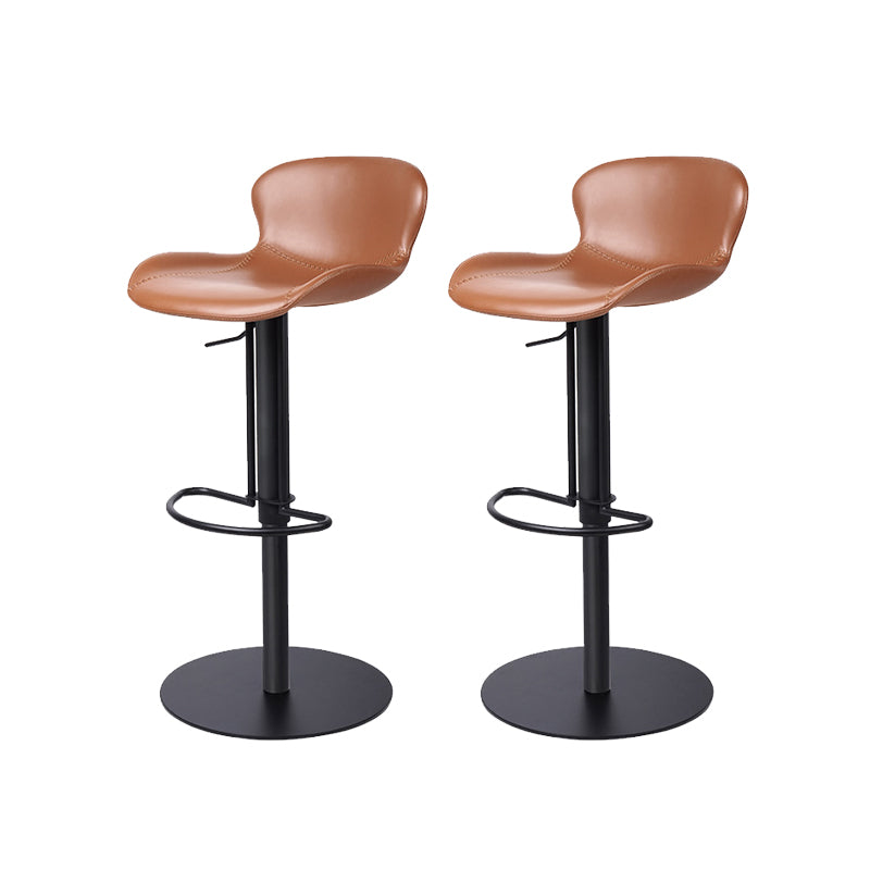 Leather Bar Stool Adjustable Height Backrest Counter Stool for Bristol