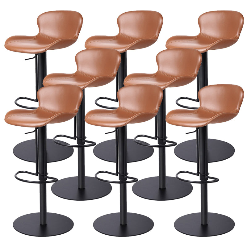 Leather Bar Stool Adjustable Height Backrest Counter Stool for Bristol