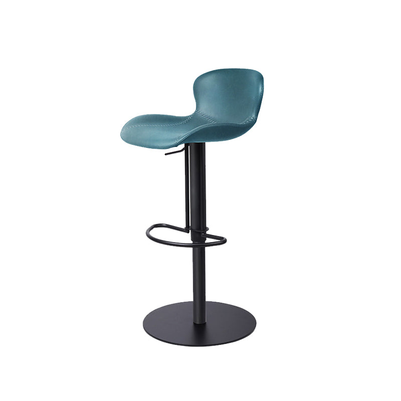 Leather Bar Stool Adjustable Height Backrest Counter Stool for Bristol