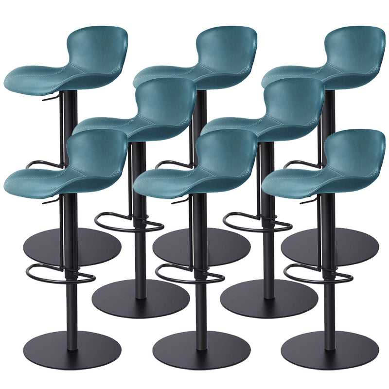 Leather Bar Stool Adjustable Height Backrest Counter Stool for Bristol