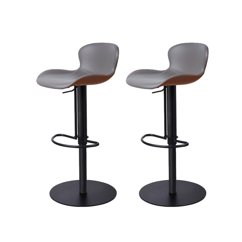 Leather Bar Stool Adjustable Height Backrest Counter Stool for Bristol