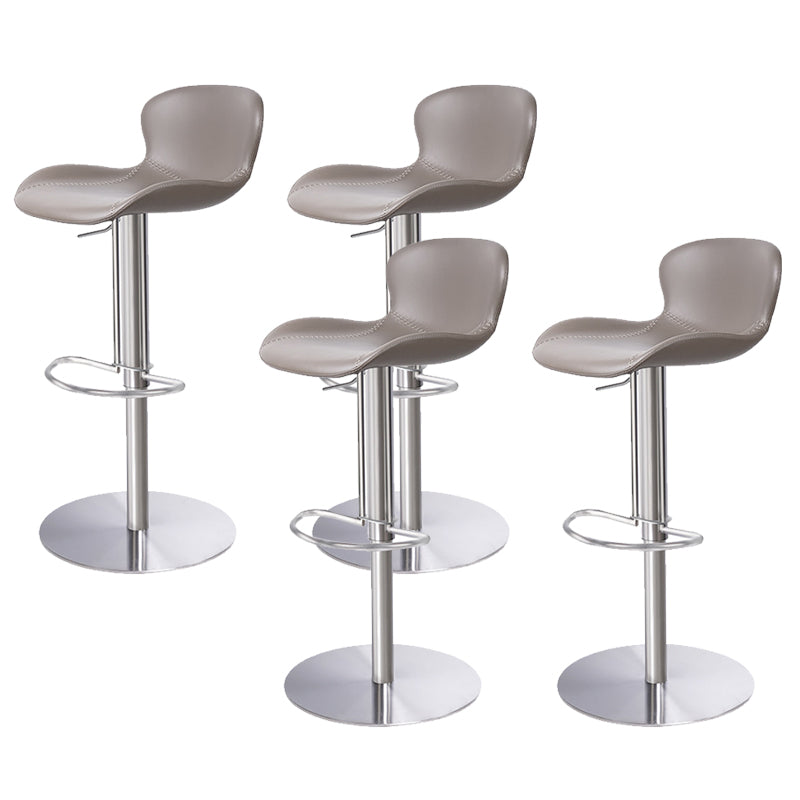 Leather Bar Stool Adjustable Height Backrest Counter Stool for Bristol