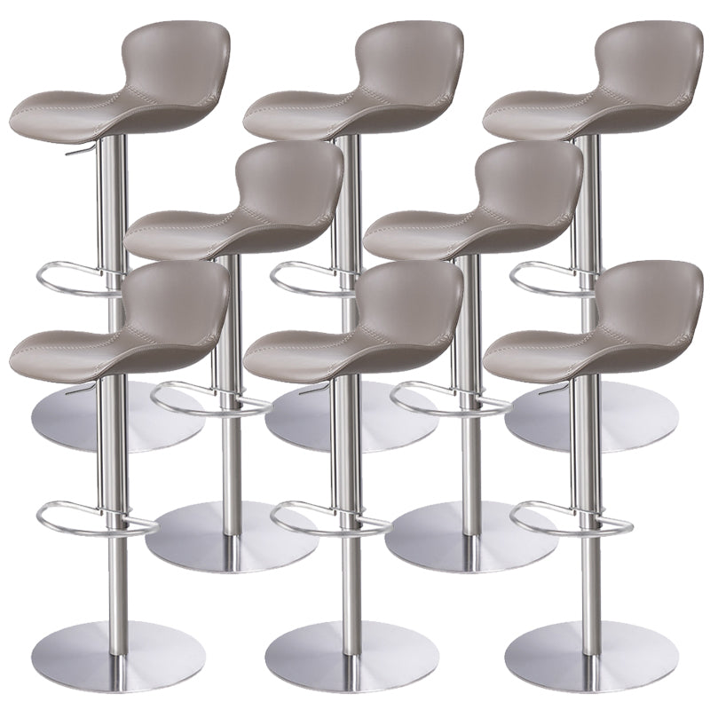 Leather Bar Stool Adjustable Height Backrest Counter Stool for Bristol