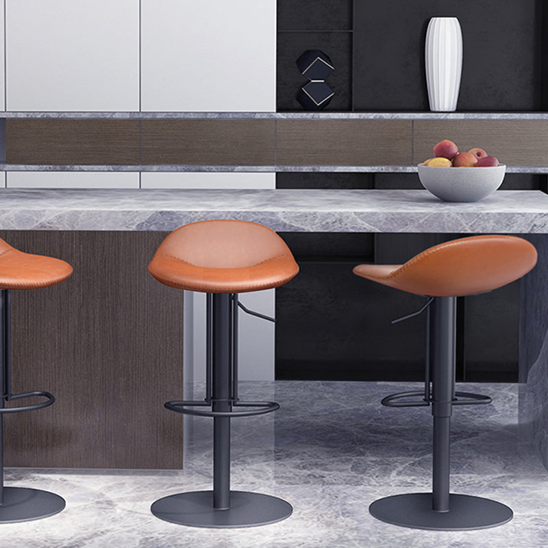 Leather Bar Stool Backless Counter Stool for Bristol with Swivel