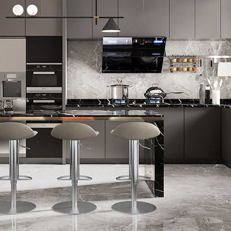 Leather Bar Stool Backless Counter Stool for Bristol with Swivel