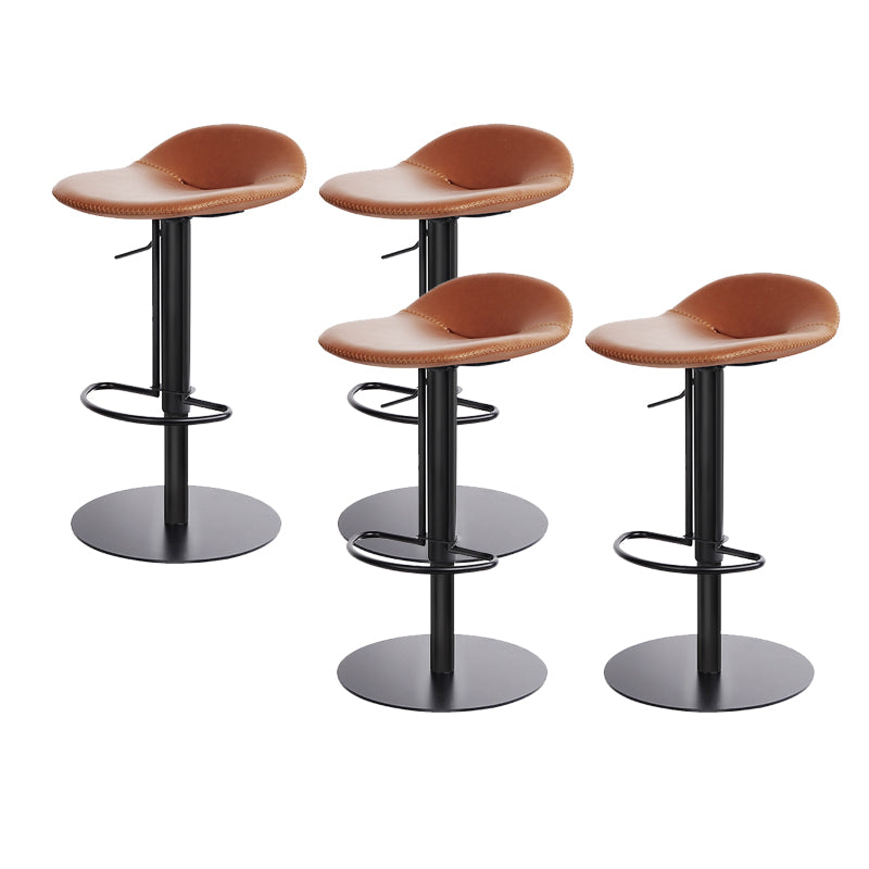 Leather Bar Stool Backless Counter Stool for Bristol with Swivel