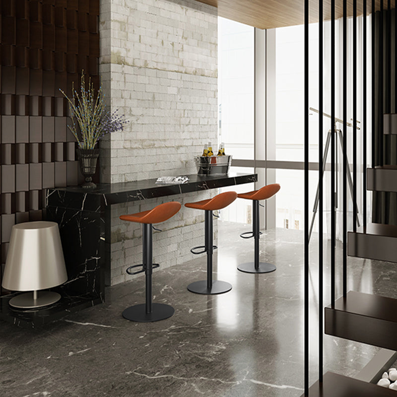 Leather Bar Stool Backless Counter Stool for Bristol with Swivel