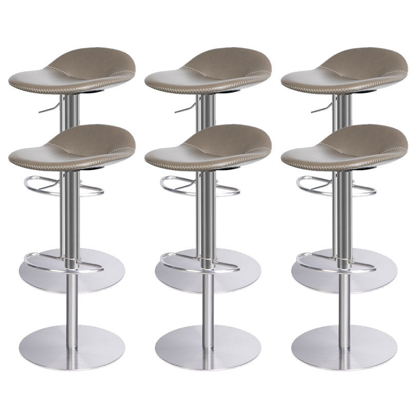 Leather Bar Stool Backless Counter Stool for Bristol with Swivel