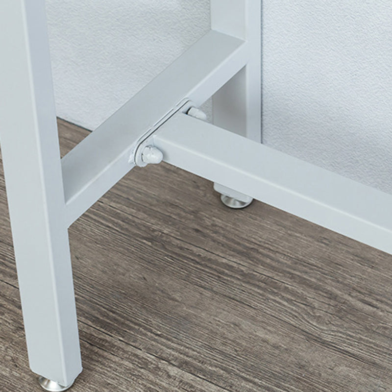 Modern Bar Height Table Solid Wood Top Bistro Bar Table with White Base