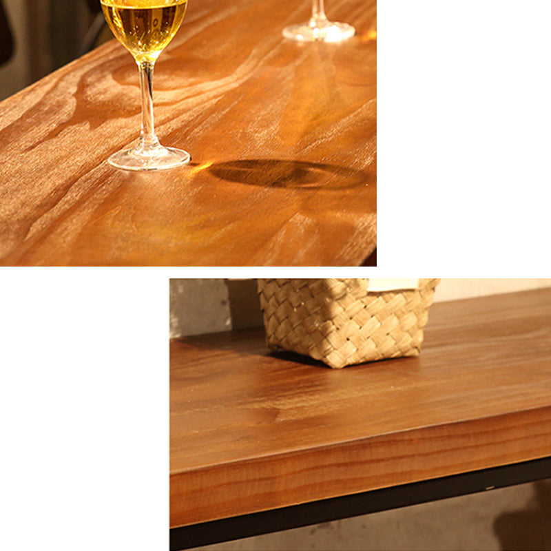 Modern Bar-Height Table Solid Wood Top Bistro Table for Patio Use