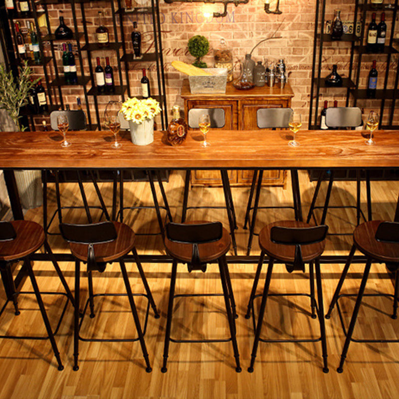 Modern Bar-Height Table Solid Wood Top Bistro Table for Patio Use