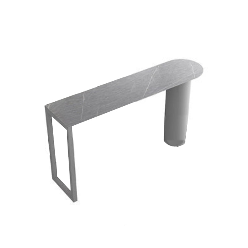 Sintered Stone Bistro Bar Table Double Pedestal Bar Table for Kitchen