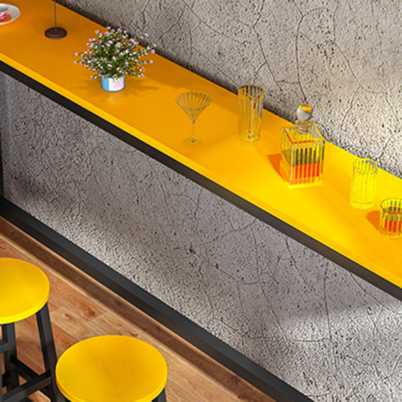 Industrial Style Bistro Bar Desk Wood Rectangle Pub Table for Cafe