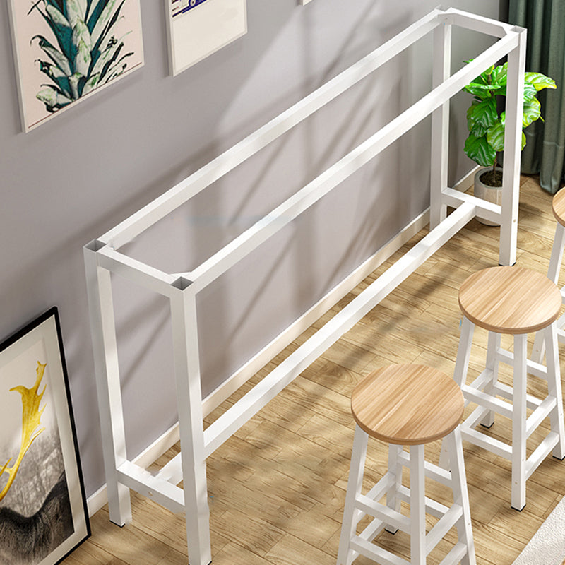 Industrial Style Bistro Bar Desk Wood Rectangle Pub Table for Cafe