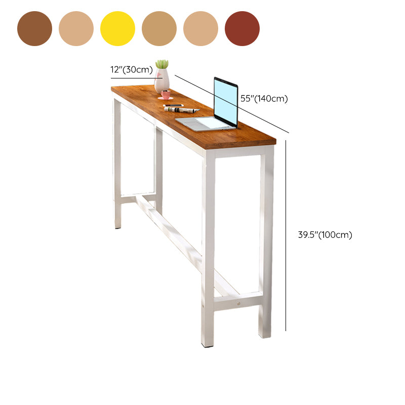 Industrial Style Bistro Bar Desk Wood Rectangle Pub Table for Cafe