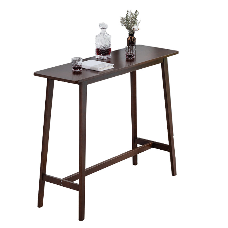 Modern Solid Wood Bar Table Rectangle Bar Table for Breakroom