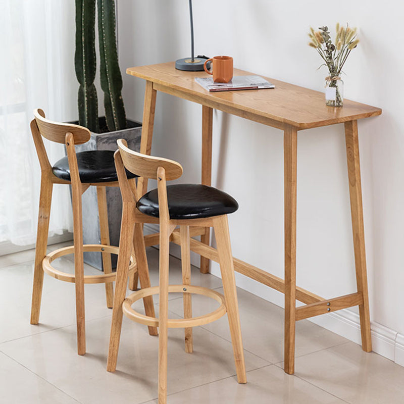 Modern Solid Wood Bar Table Rectangle Bar Table for Breakroom