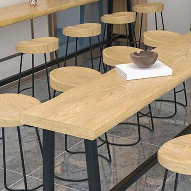 Contemporary Bar Height Pub Table Solid Wood Counter Height Table