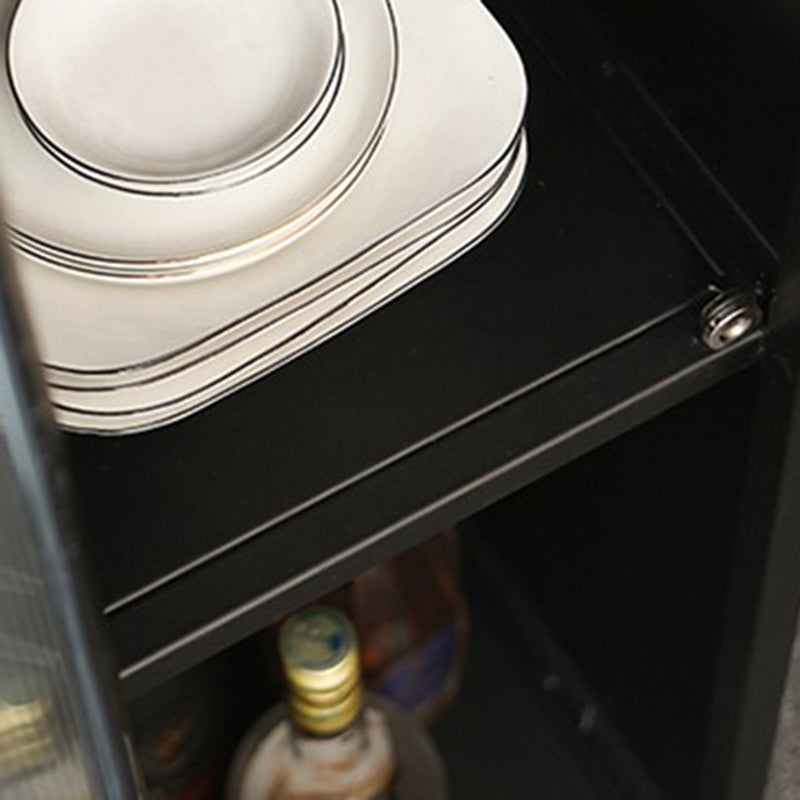 Modern Sintered Stone Bar Table Rectangle Dining Table with Storage Shelves