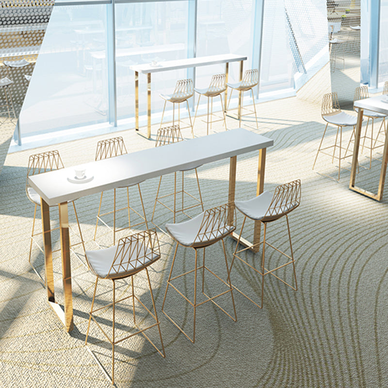 Modern Solid Wood Bar Table Rectangle Dining Table for Living Room